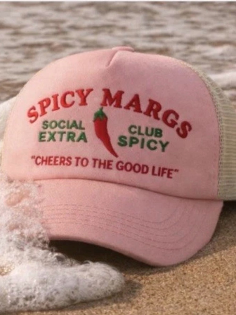 NWT WORN/WEST Spicy Margs Trucker Hat PINK